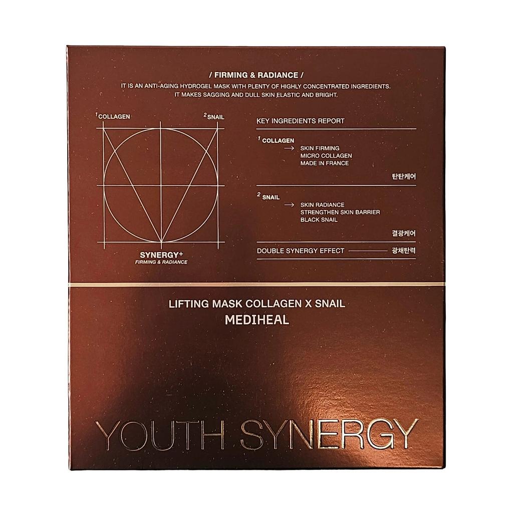Mediheal Youth Synergy Ansiktsmaske med Løftende Effekt Kollagen X Snegleslim 36g x 5 stk