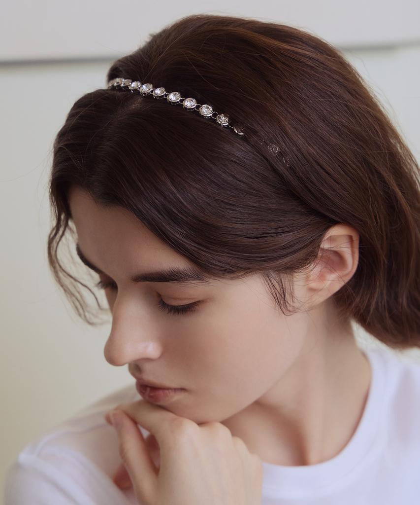 Ice Garden A.508 Round Shape Crystal Embellished Hair Band