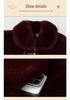 Maternity Autumn/Winter Fur-Trimmed Velvet Jacket - Chinese Style for Middle-Aged/Elderly Women