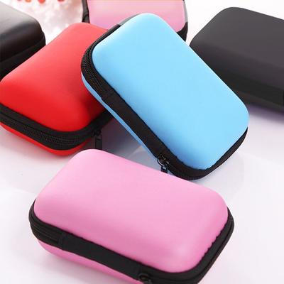 Mini Bolsa Portátil para Auriculares Monedero Accesorios para Auriculares Auriculares Estuche para Tarjeta de Memoria Organizador de Cables USB Caja de Almacenamiento 11x8x4cm