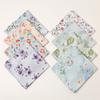 1Pc 34x34cm Thin Cotton Retro Flower Printed Women Pocket Handkerchief Scarf Absorbent Wipe Sweat Towel