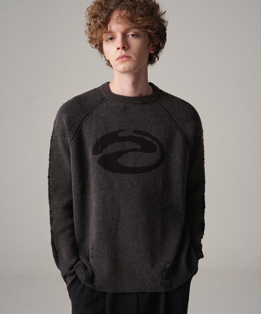 ZENDUST Marc Damage Raglan Strick - 2Farben