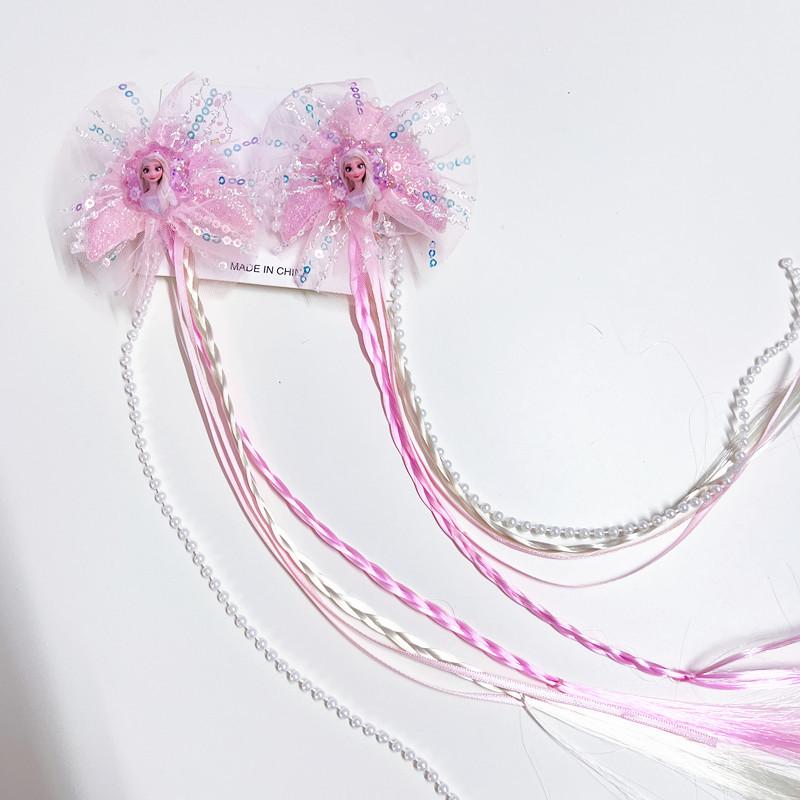 Frozen Elsa Hair Clips - No Damage Hair Bows for Girls