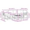 Outdoor Sofa Set with Cushions 7 pcs Natural and Anthracite