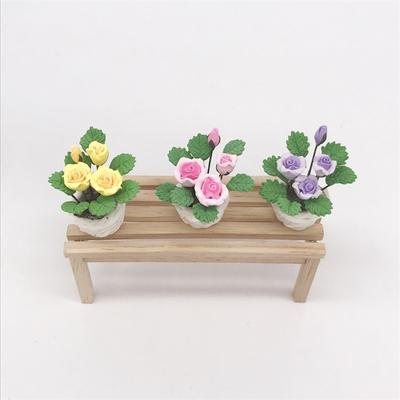 1 Stück 1:12 Puppenhaus Miniatur Blumen Fee Garten Ornament Mini Topfpflanze Blumen Topf Puppenhaus Dekor