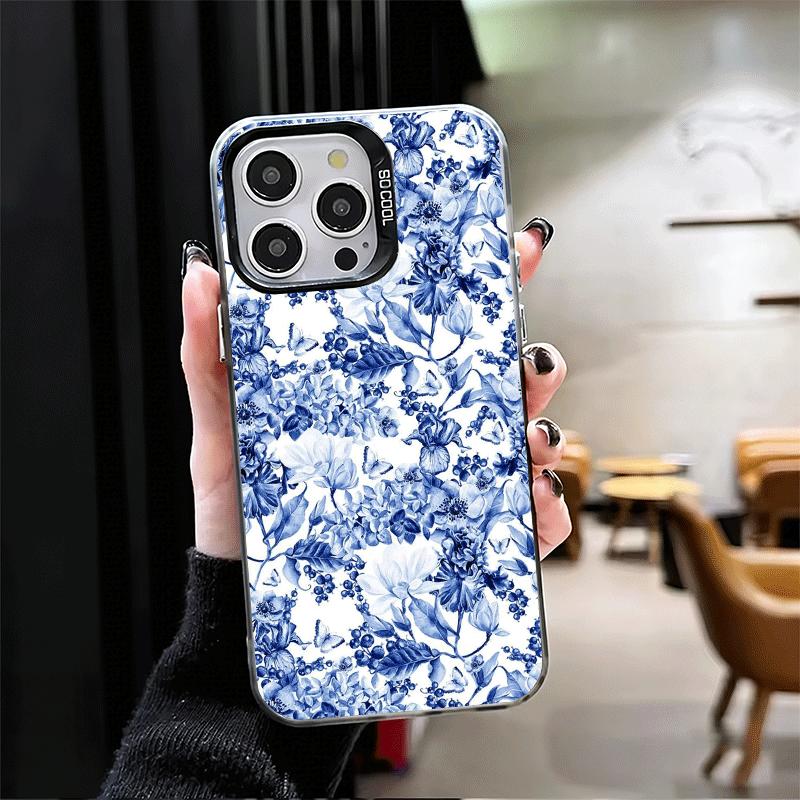 Blue And White Porcelain Pattern Shockproof Phone Case for iPhone 17 Air 16 16E 15 Pro Max 14 Plus 13 Mini 12 Back Cover Anti Fa