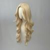 Hot-selling Wig Female Light Gold Long Hair Daily Medium Bangs Big Waves Chemical Fiber Headgear