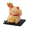 2in Solar Powered Waving Arm Lucky Cat Ornament Welcoming Waving Hand Wealth Fortune Cat