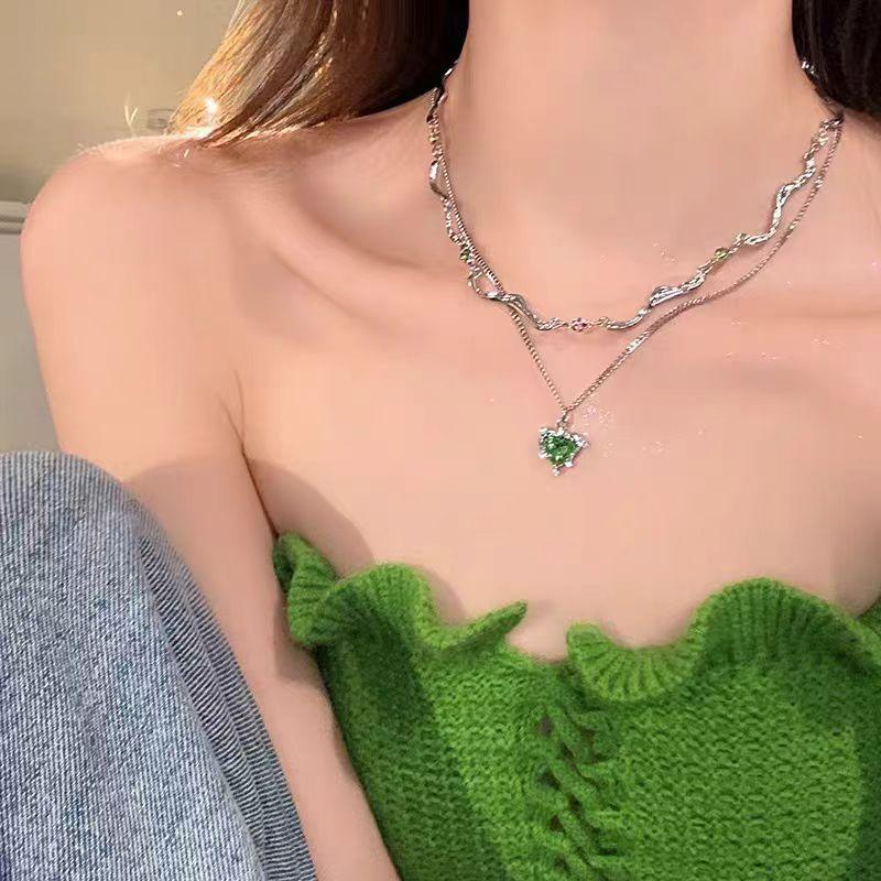Pure Desire Ceiling Shining Zircon Light Luxury Collarbone Chain Necklace Female Tide Exquisite Temperament Versatile Neck Chain Jewelry