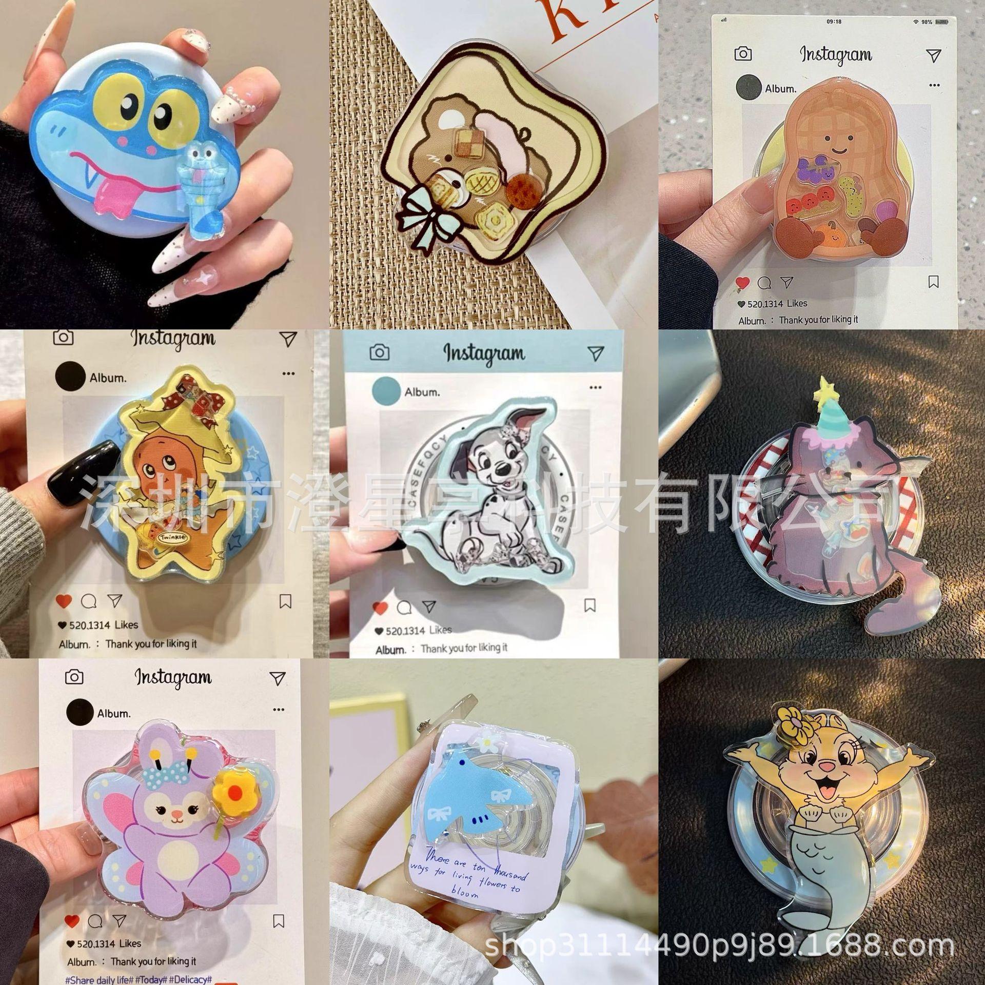 Creative Magnetic Cartoon Magsafe Stand with Super Strong Desktop Airbag Rocking Squirrel Mermaid