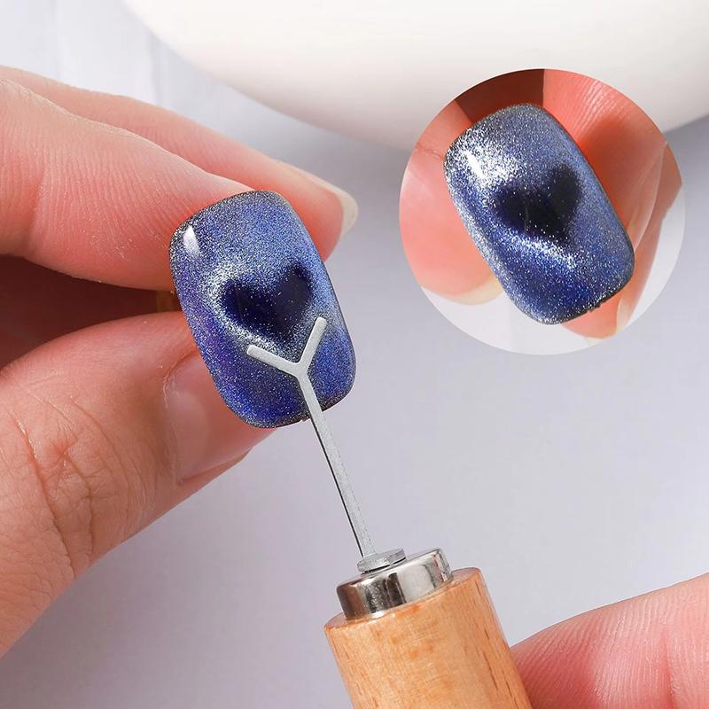 Hartvormige Kattenoog Magneet Y-vorm Kattenoog Nagelmagneet Set Liefdespatroon Magneet Geschikt voor DIY Gel Polijsten Magnetische Tools