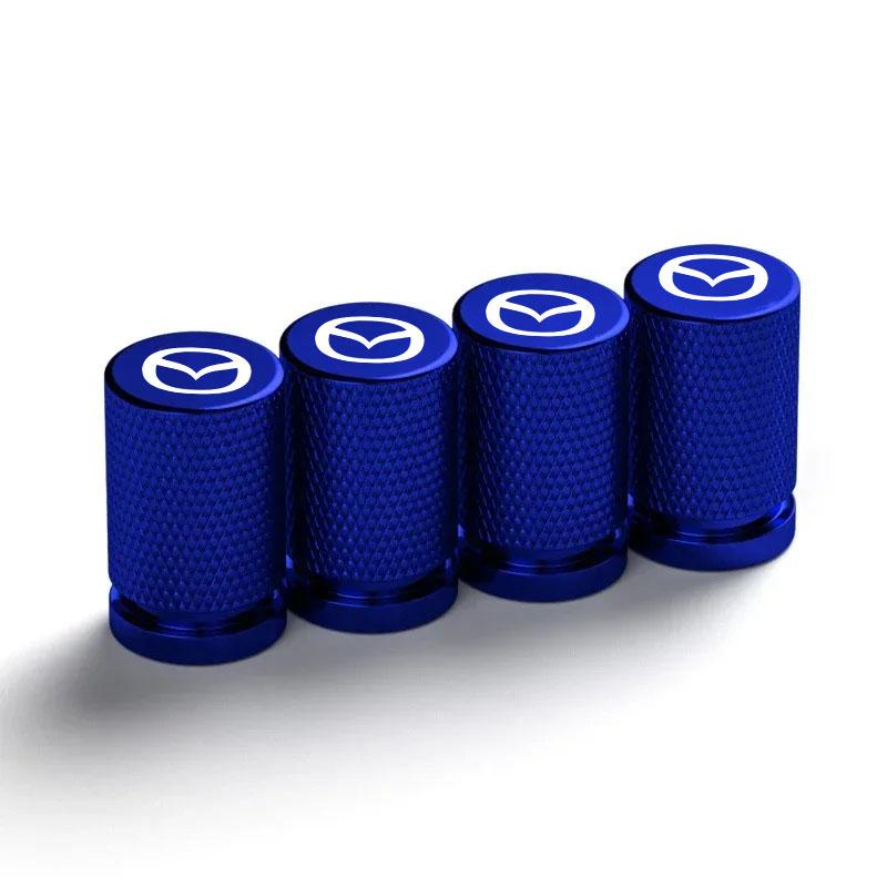 4PCS Laser Logo Alloy Car Wheel Stem Valve Caps for Mazda Atenza Axela RX7 MX5 CX5 RX7 Protege 626 CX9 CX7 CX3 Tire Decoration