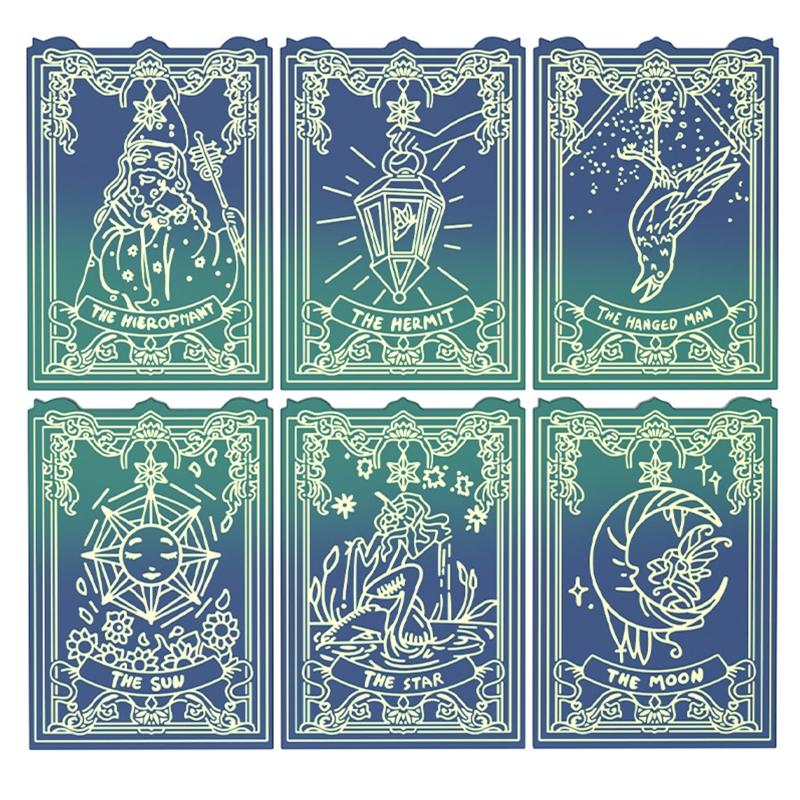 6 Sheets/24 Sheets Taluo Card Silicone Molds for Resin Casting Epoxy Molds for DIY Personalized Taluo Card Games Jewelry