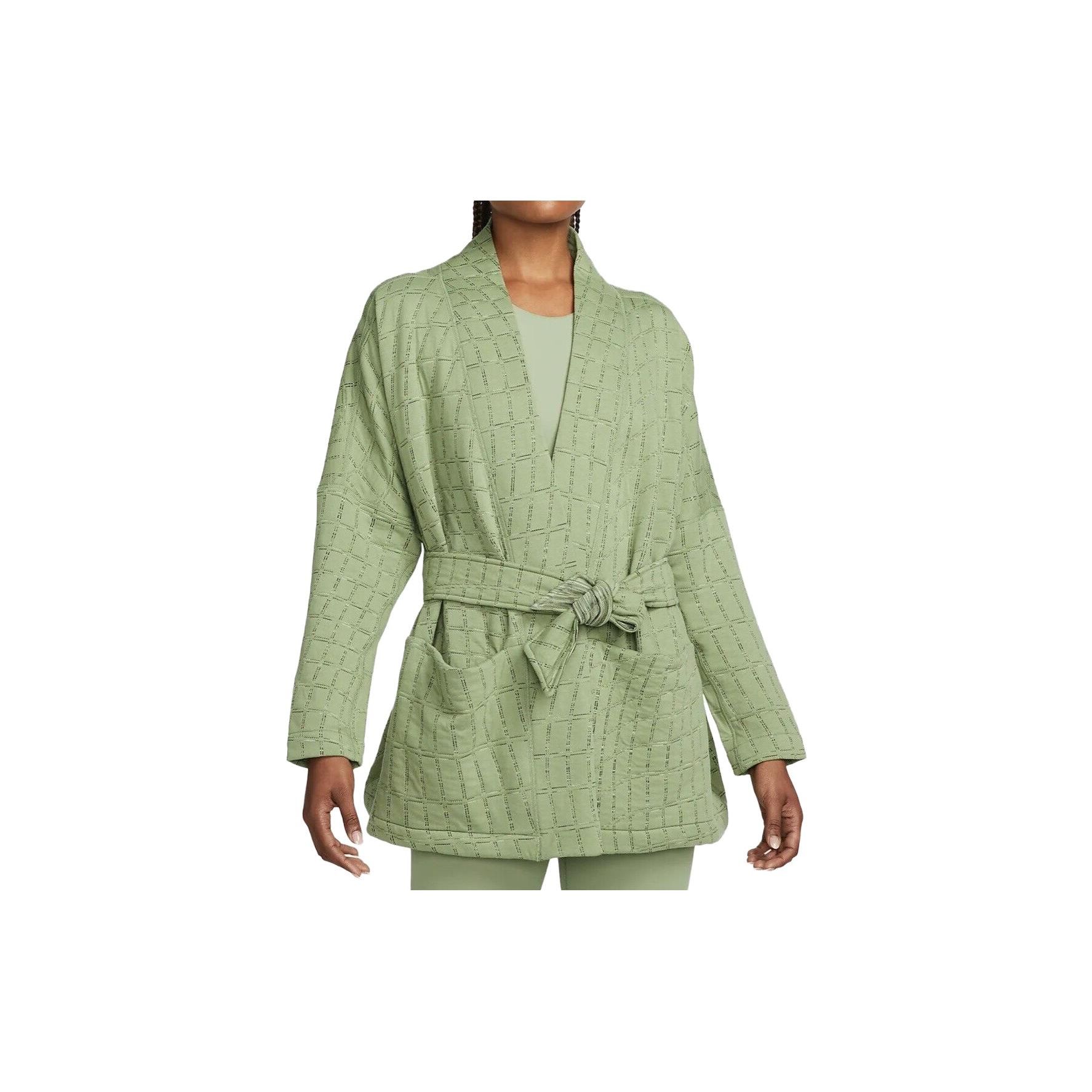 

Nike Однотонный трикотажный свитер с V-образным вырезом, свободного кроя, с длинными рукавами, женский топ, зеленый DQ6320-386 XL