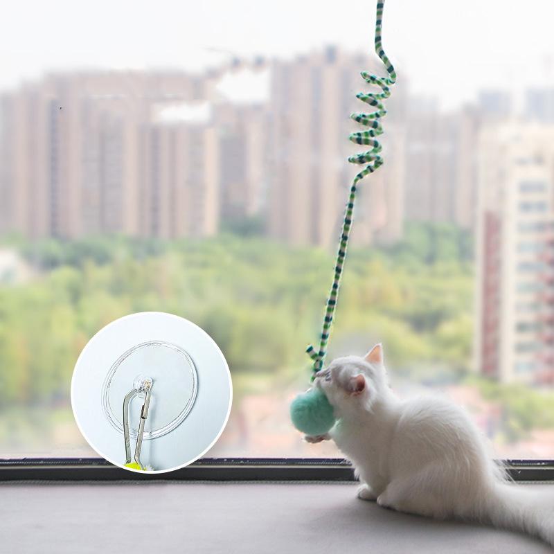 

Interactive Cat Hanging Simulation Cat Funny Self-hey Interactive for Kitten Playing Teaser Wand Toy Cat with bell зелёный