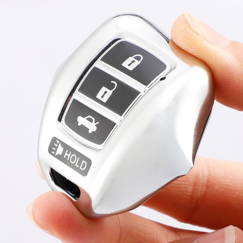 4Buttons Tpu Shell Fob Holder Keychain Protector For Honda Accord Civic Crv Jazz Hr-V Hrv 2013 2014   Car Key Cover Case