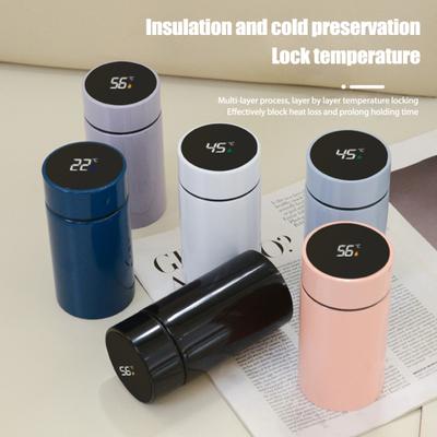 Thermal Bottle LED Temperature Display Coffee Mug 200ml Stainless Steel Coffee Vacuum Cup Smart Leak Proof Cover Hot Cold Water Flask for Outdoor