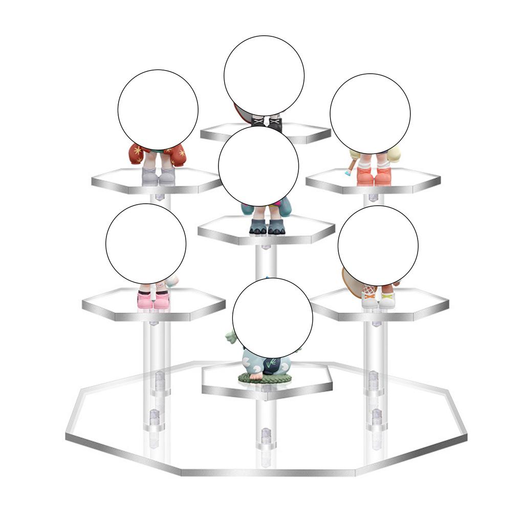 Suport Acrilic Practic pentru Afișare Suport Raft Organizator Robust și Durabil pentru Figurine de Colecție și Accesorii de Bijuterie