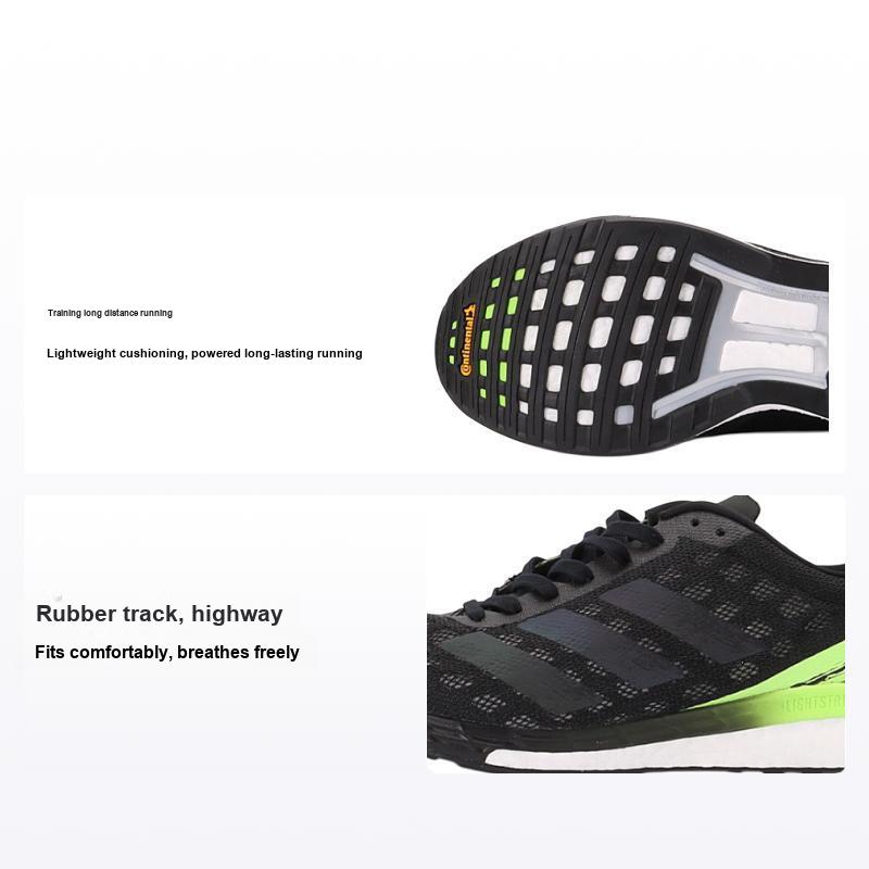 adidas Adizero Boston 9 Black Signal Green Мужские кроссовки Core-Black EG4657 40⅔