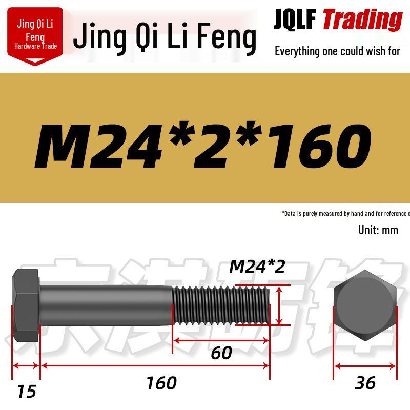 M8-M27 Sechskantschraube mit Feingewinde, Teilgewinde für Maschinenbau, Festigkeitsklasse 12.9