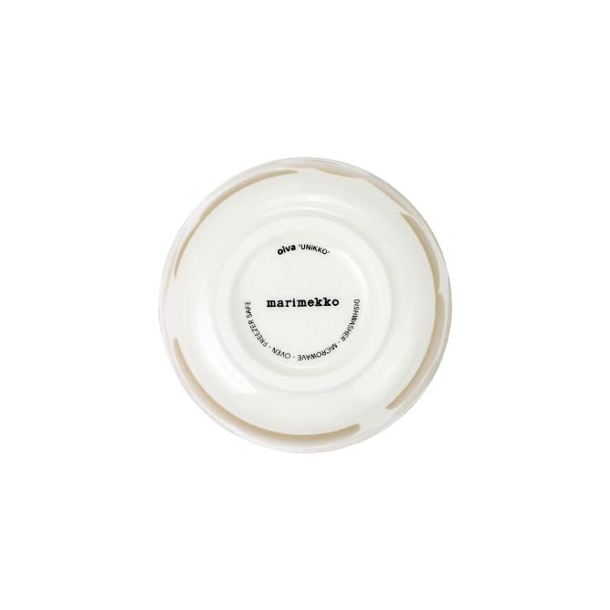 Marimekko Deep White and 70400 180 Bowl, 9.5cm, 250ml, Bowl, UNIKKO, Beige, [Used]