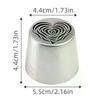 Utensils Baking Cake Tool Stainless Steel XL Heart Rose Flower Pattern Russian Icing Tip Marshmallow Piping Nozzle Decorating