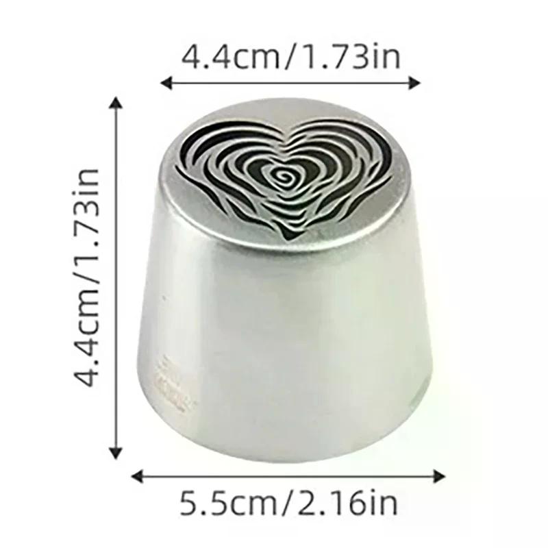 Utensils Baking Cake Tool Stainless Steel XL Heart Rose Flower Pattern Russian Icing Tip Marshmallow Piping Nozzle Decorating