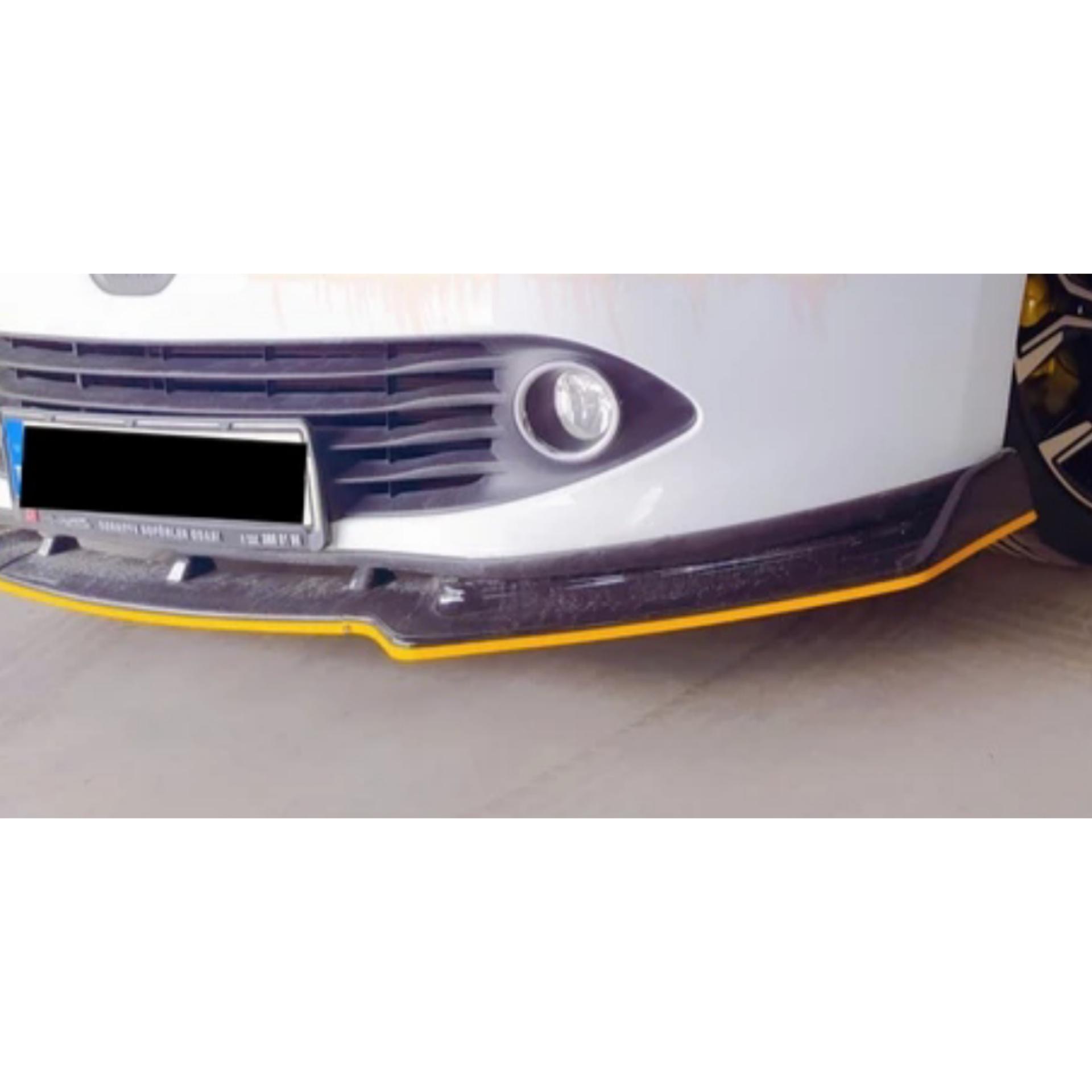 Kit Spoiler Avant 3 Pièces Pour Renault Clio 5 (2019-2022) - Becquet, Séparateur, Diffuseur - ABS Noir Brillant - 8
