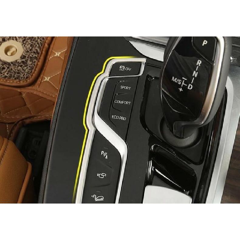 Silver Steel Middle Console Gear Shift Strip Trim 1X For BMW X3 G01 X4 2018-