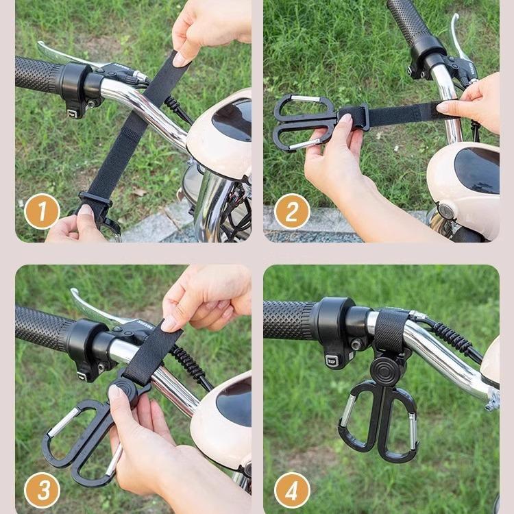 Universal No-Drill Hook for Electric/Motor Bicycles - Ideal for Hanging Bags, Helmets, and Heavy Items