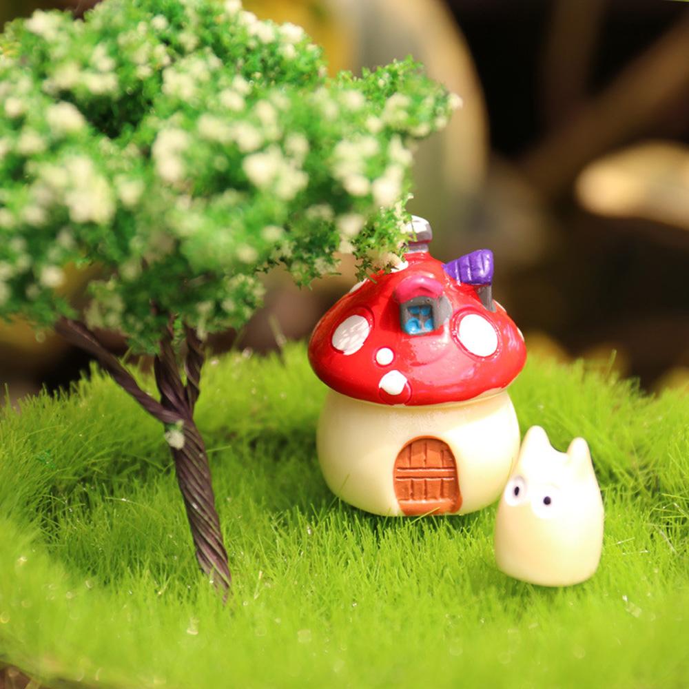 Mushroom Craft Office Bonsai Decoration Miniature Figurine Micro Landscape Fairy Garden Ornament