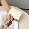 Women's Genuine Leather Tri-Fold Wallet - Small, Simple, Foldable Coin Purse in Japanese Korean Style.