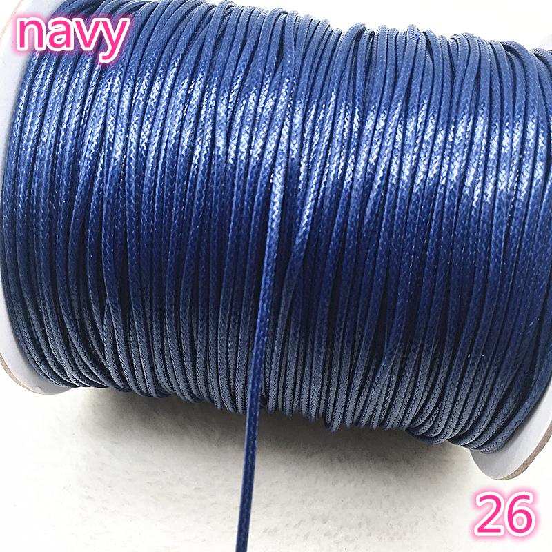 10 Meters 1mm 1.5mm Waxed Cotton Cord Waxed Thread Cord String Strap Necklace Rope Bead for Jewelry Making DIY Bracelet Necklace