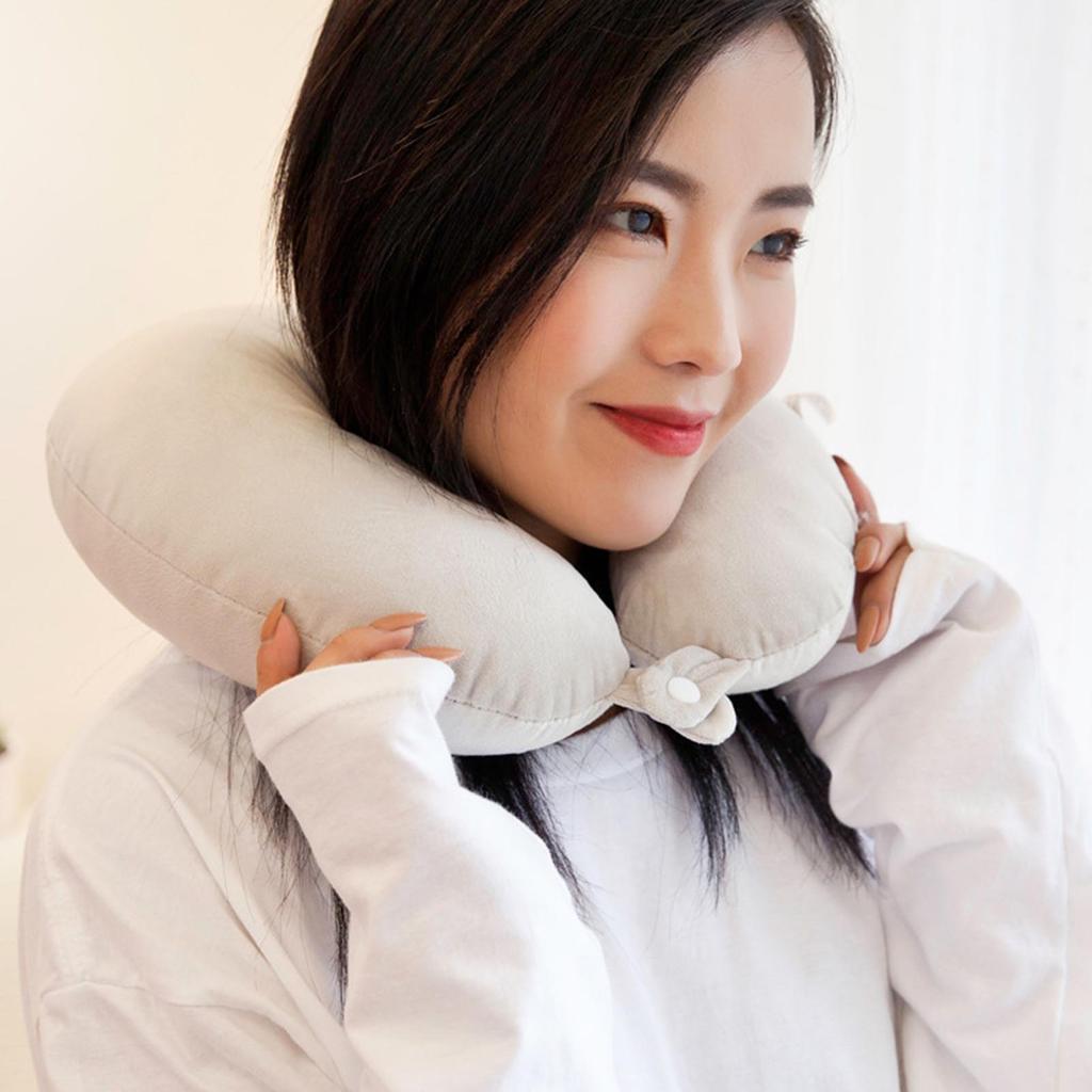 U Shape Neck Pillow PP Cotton Super Soft Relieve Fatigue Comfortable Portable Neck Pillow for