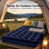 1Pcs Inflatable Air Mattress Air Bed, Quick Inflation Valve, Flocked Surface Thick Durable Portable Travel Camping Guest Bed