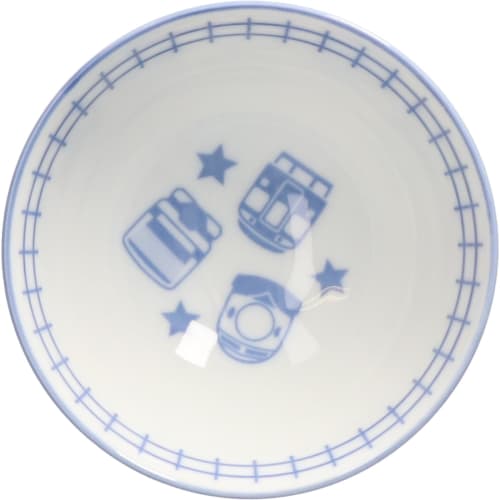Mino Ware Children's Bowl, Approx. 11cm, Dishwasher and Microwave Safe, Train Design, Made in Japan, 133-62101