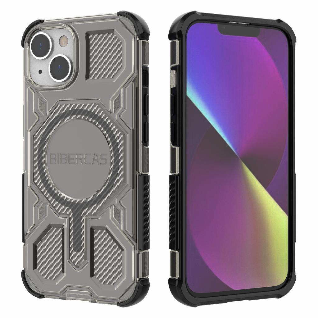 BIBERCAS J-16 Transparent Series For iPhone 14/13 Case Compatible with MagSafe TPU+PC Phone Cover