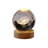 Remote Control Crystal Ball Night Light with Wooden Base – 3D Carving Luminous Glass Ornament, Perfect for Birthdays.