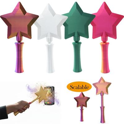 Porta carte di pagamento portatile senza contatto Forma di stella stampata in 3D Bacchetta stellare Tap To Pay Carta di credito Bacchetta magica Retrattile