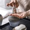 Badezimmer-Zubehör-Set mit Zahnbürstenbecher Mundspülbecher Lotionflaschen Seifenschale