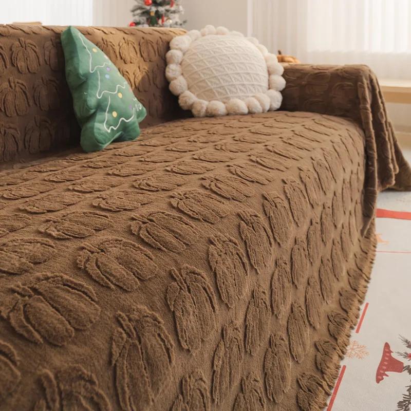 1Pc Settee Slipcover Gentle Fabric Updated Frosty Padded Soft pile Couch Towelhome Textile Cover towel Products