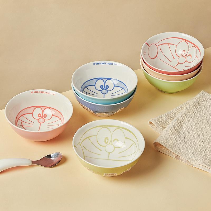 1pc 5 Inch Japanese Style Cartoon Cat Ceramic Bowl Home Cute Children's Dinnerware Kitchen Small Tableware