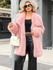 Autumn and winter new imitation fur fur coat in Europe and America imitation fox fur lapel environmentally friendly fur coat