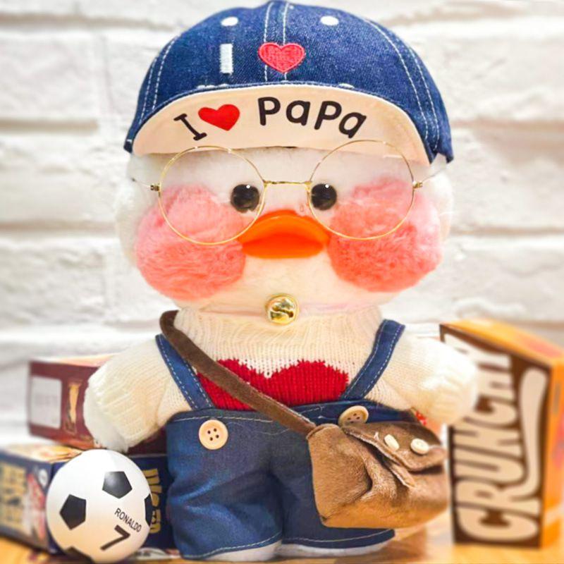 Cafe 30cm Lalafanfan Mimi Yellow Duck Costume Wearing Plush Toys Stuffed Doll