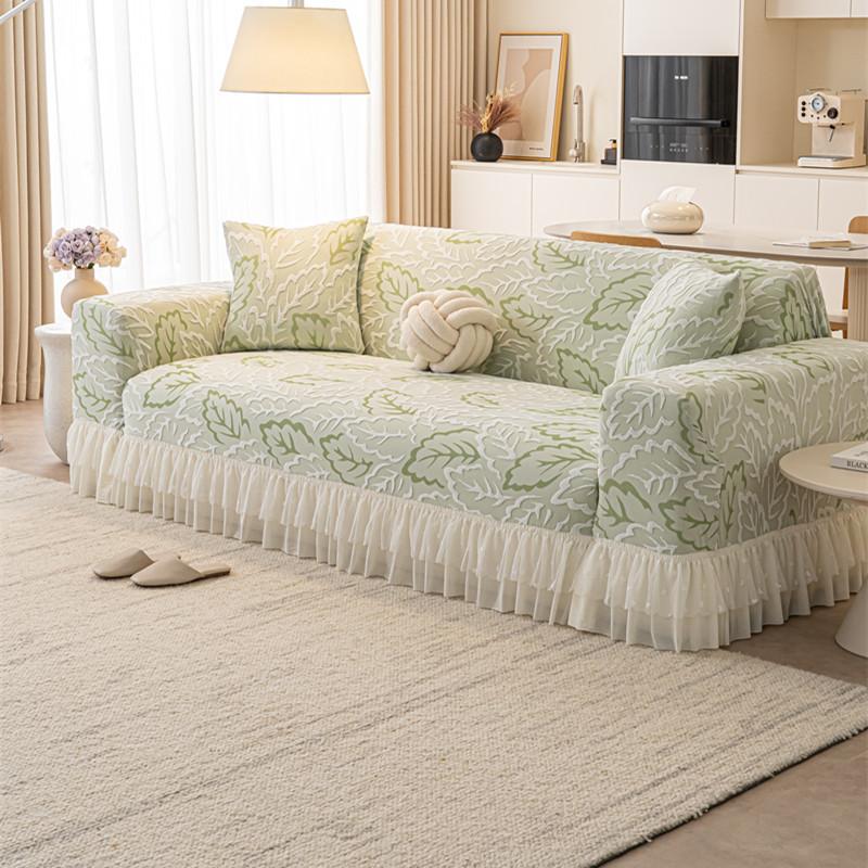 Elastic Sofa Cover All Purpose Set Suitable for All Seasons  with A High End Feel. Skirt  Straight Fleece  Hair Cover  and Anti Cat Scratch Cover