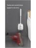 Wall-Mounted Soft Bristle Toilet Brush with Long Handle for Floor Cleaning
