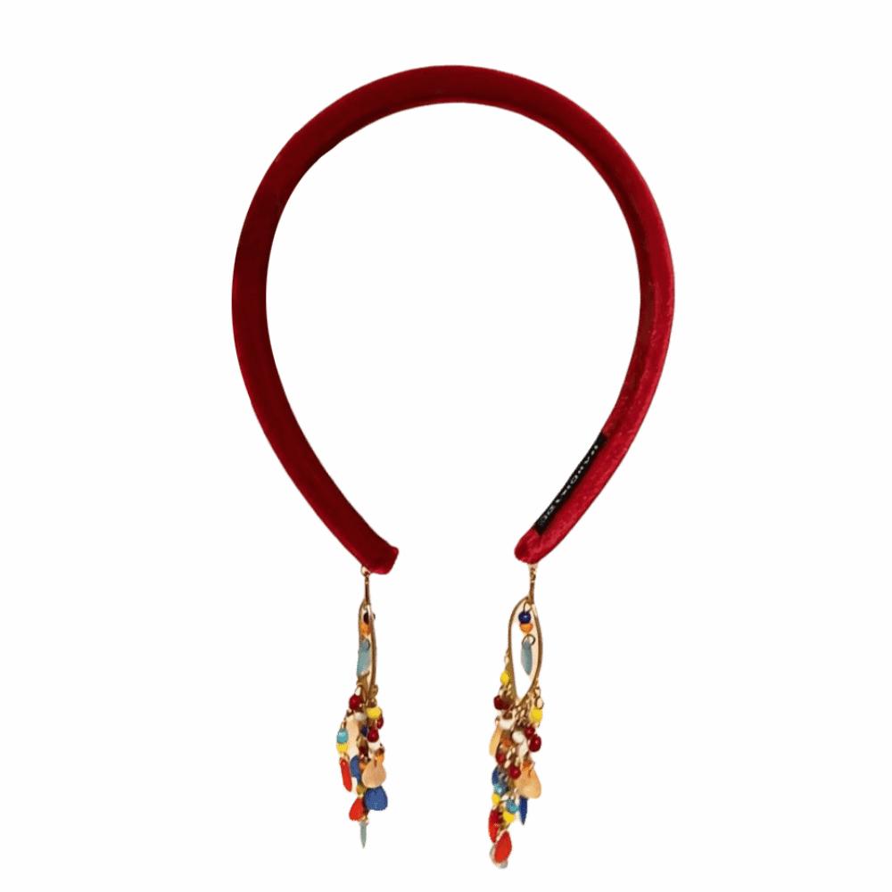 Bohemia Beads Ethnic Style Headband Handmade Vintage Hair Hoop Cosplay Event