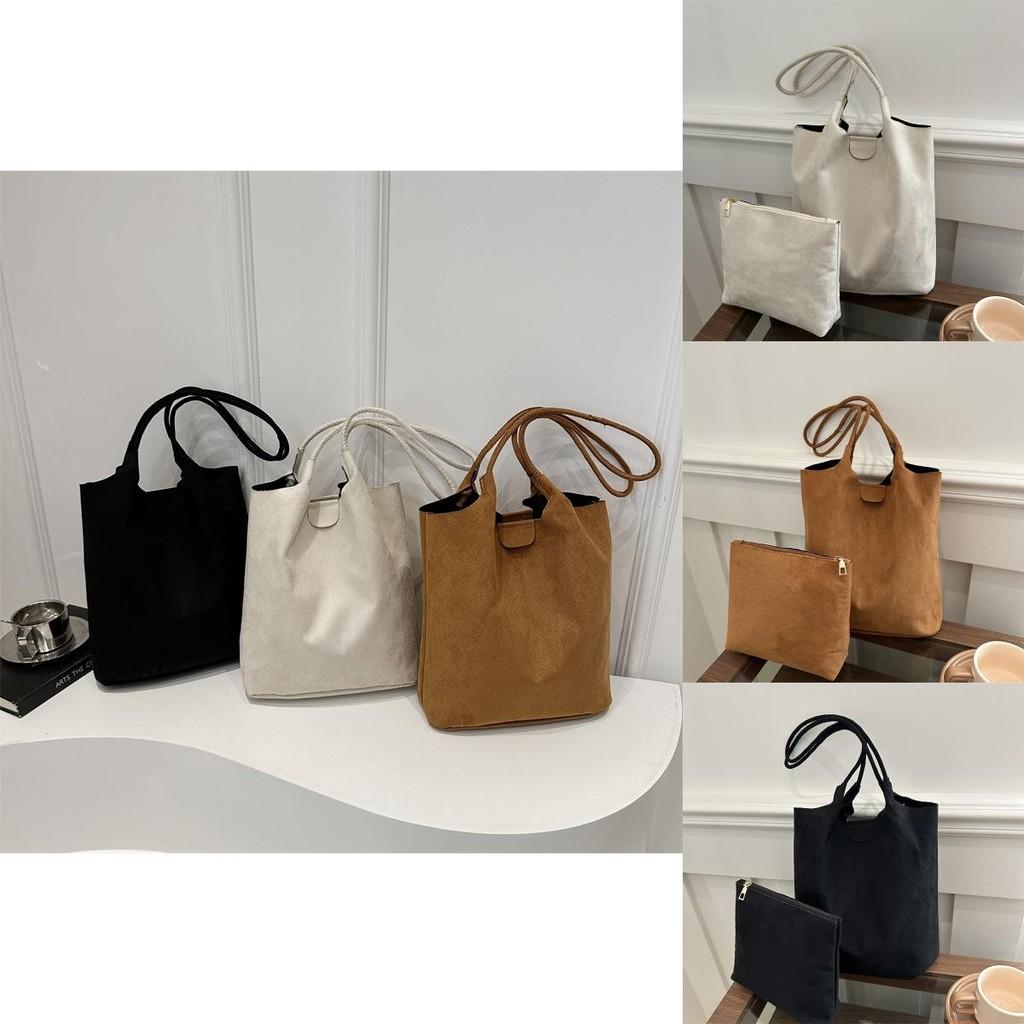 Stylish Large Capacity Tote Bag For Women With Chic Minimalist Design In Black White Or Brown