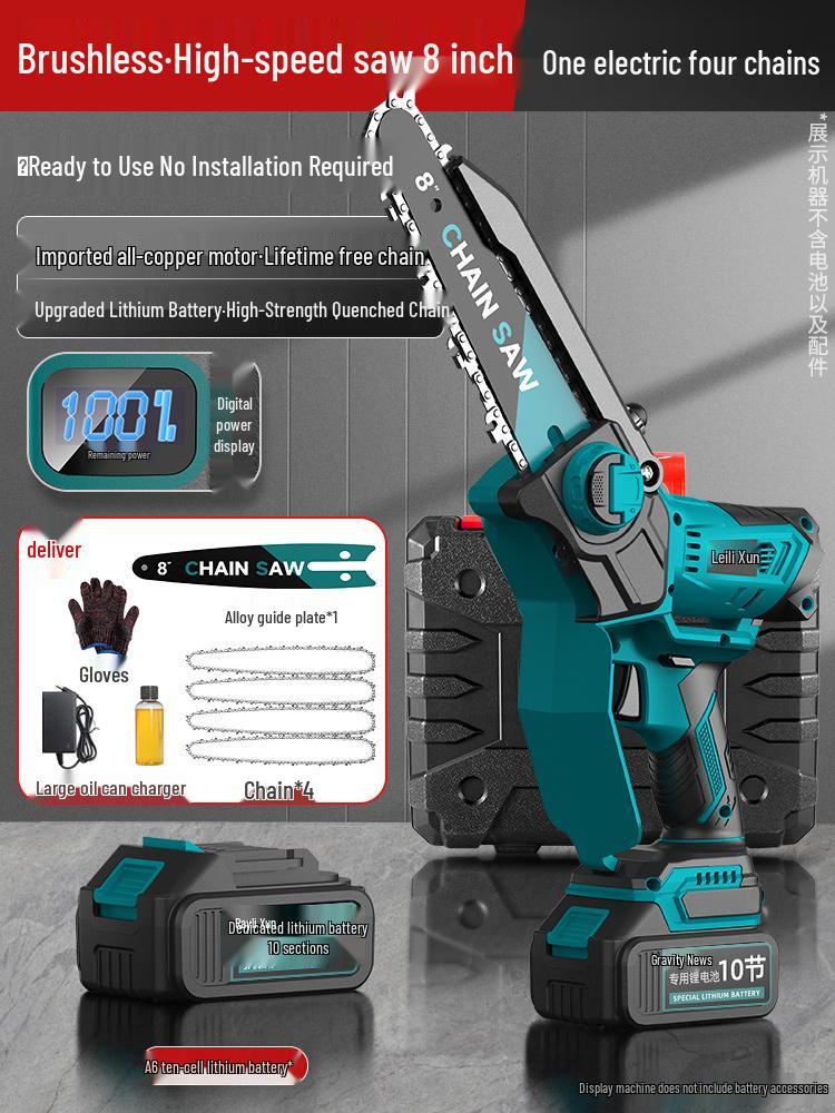 Rechargeable Handheld Electric Chainsaw for Tree Cutting and Firewood
