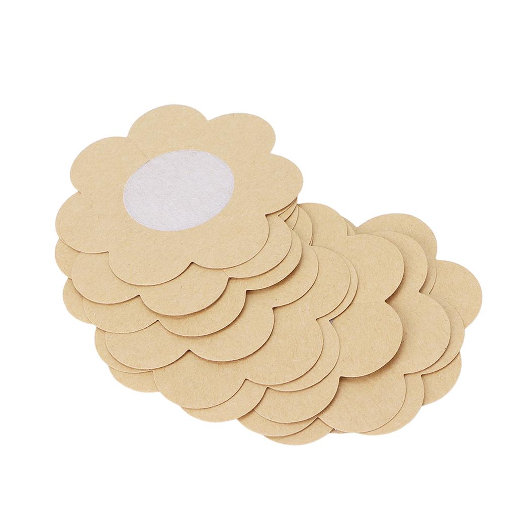 20pcs Disposable Breast Pasties Light Beige Adhesive Bras Breathable Nipple Covers